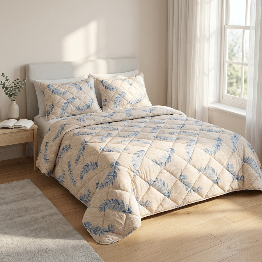 Couvre-lit Bleu Harmony – 240x220 cm