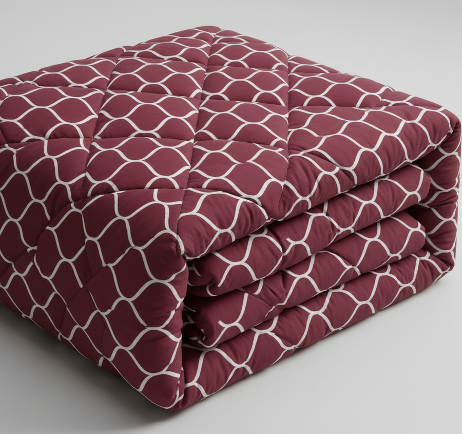 Couvre-lit Royal Bordeaux – 240x220 cm