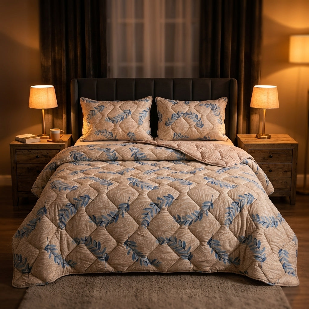 Couvre-lit Bleu Harmony – 240x220 cm
