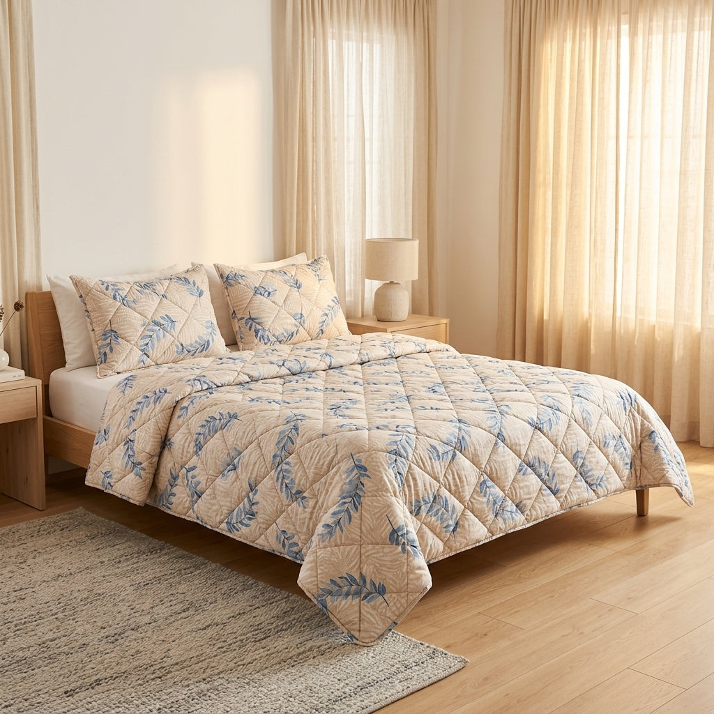 Couvre-lit Bleu Harmony – 240x220 cm
