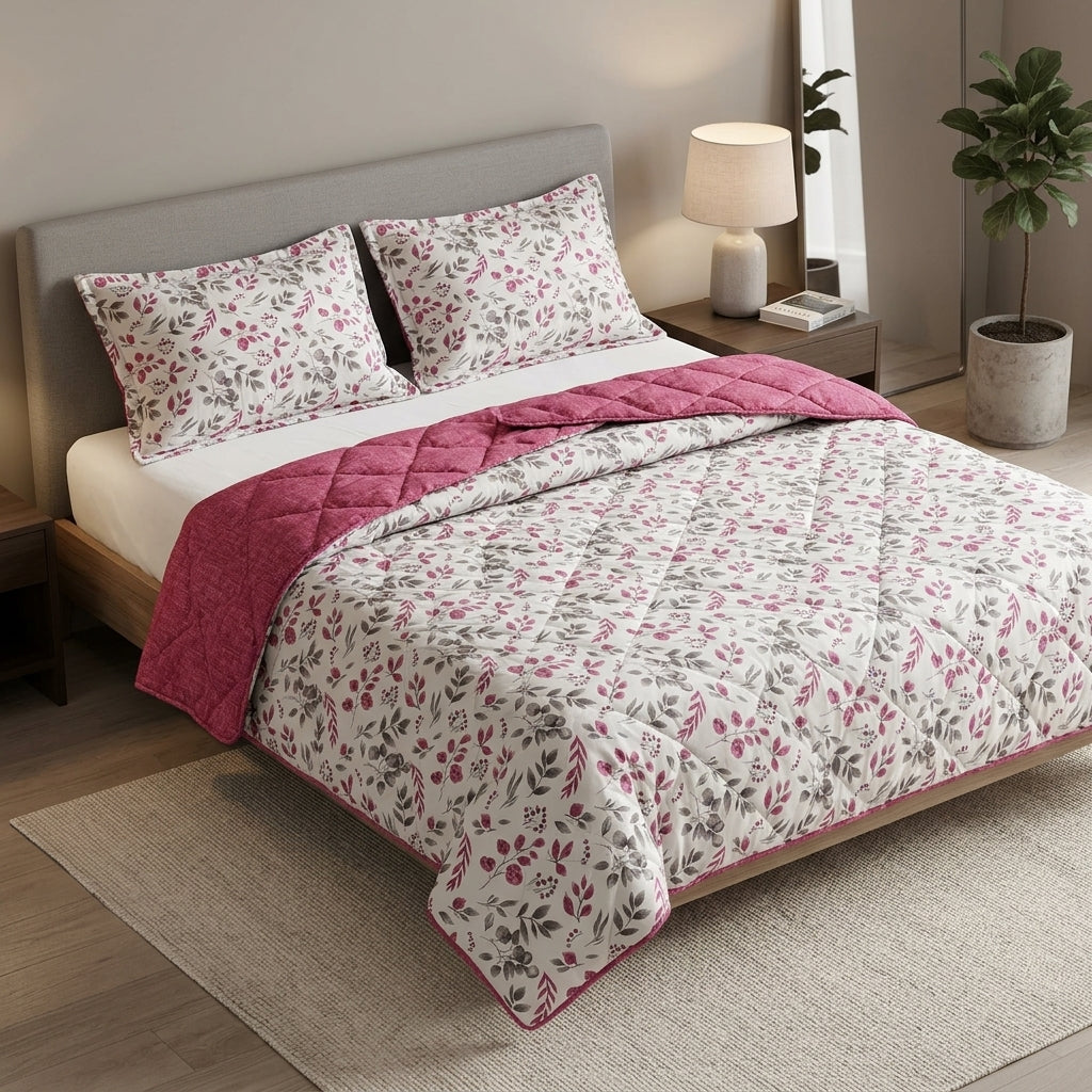 Couvre-lit Rosée Florale – 240x220 cm
