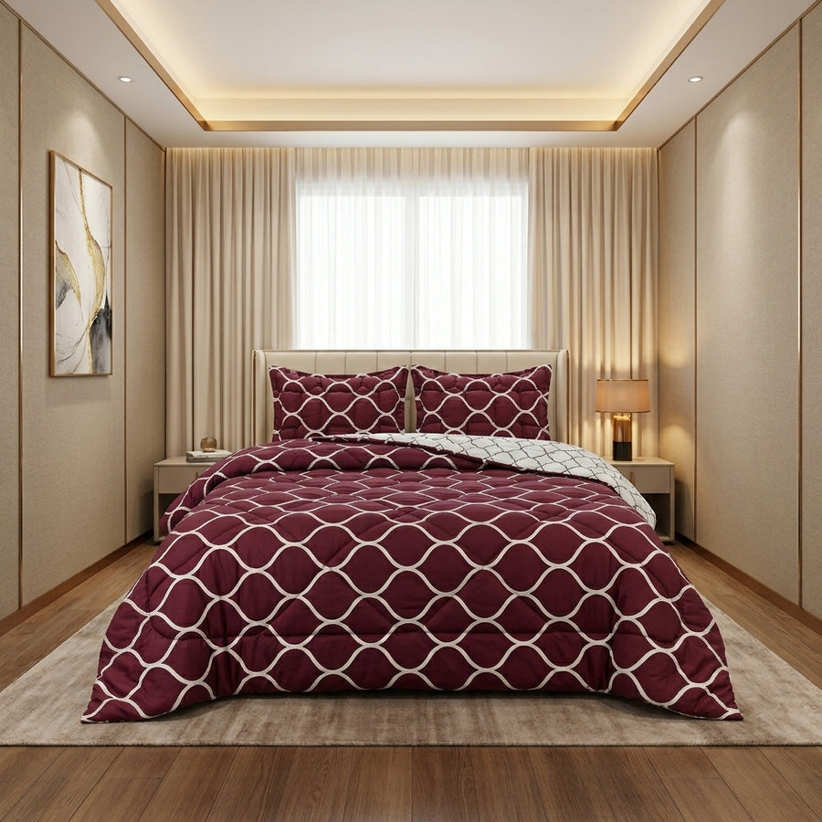Couvre-lit Royal Bordeaux – 240x220 cm