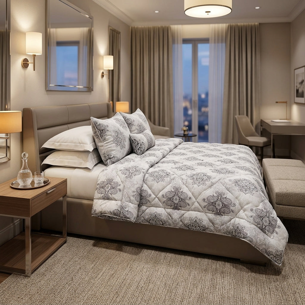 Couvre-lit Gris Imperial – 240x220 cm